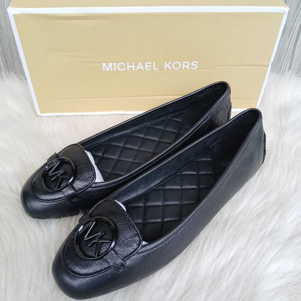 Sepatu Lillie Moccasin Flat Shoes All Black Size 9.5