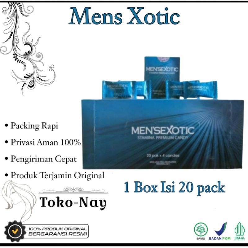 Permen Pria MENE XOTIC|MENSE XOTIC|MENS EXOTIC|MENXOTIC Original Candy Stamina 1 Kotak Isi 4pcs Kuat