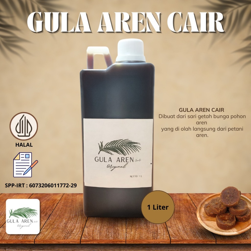 

Gula Aren Cair Murni 1 Liter Liquid Palm Sugar 100% ORIGINAL Gula Aren Cair