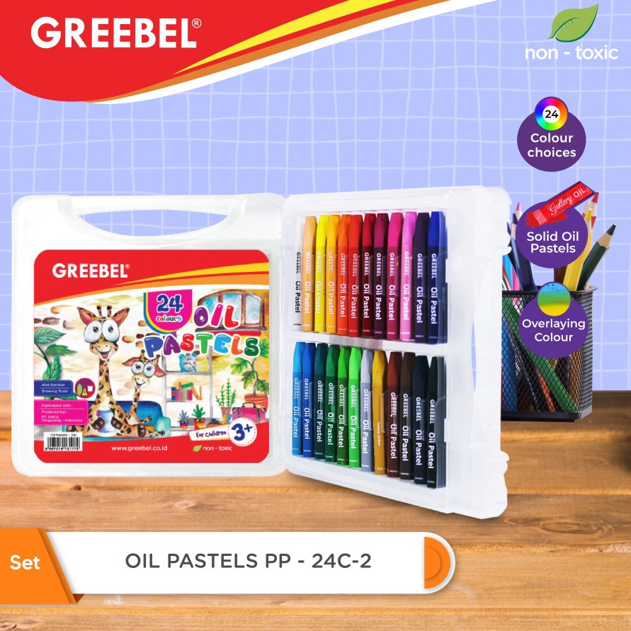 

KODE Y3L8 Crayon Oil Pastel Greebel 24 Colours