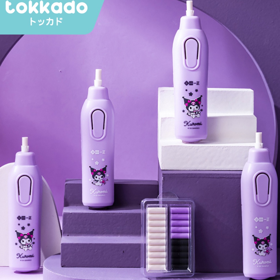 

TOKKADO Kuromi Penghapus Elektrik Eraser Karakter Sanrio Original Lucu KODE E7Z7