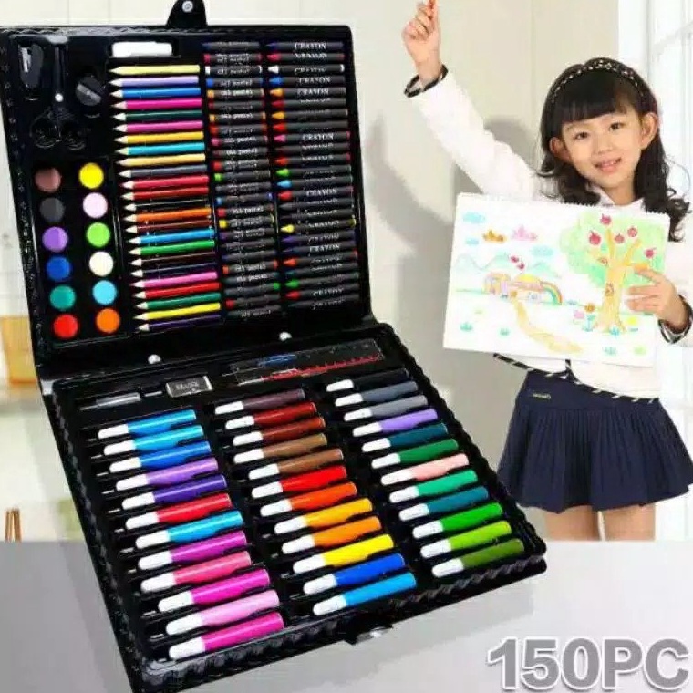 

KODE N9I9 15Pcs Crayon Set Art Set Isi 15 Pcs Pensil Warna Set Anak Crayon Full Set Alat Lukis
