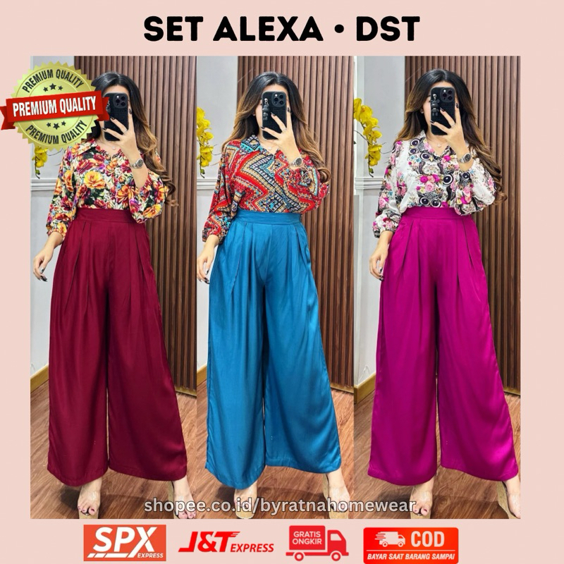 SET ALEXA by DST - set alexa dst collection set rayon twill oneset panjang rayon twill oneset set ra