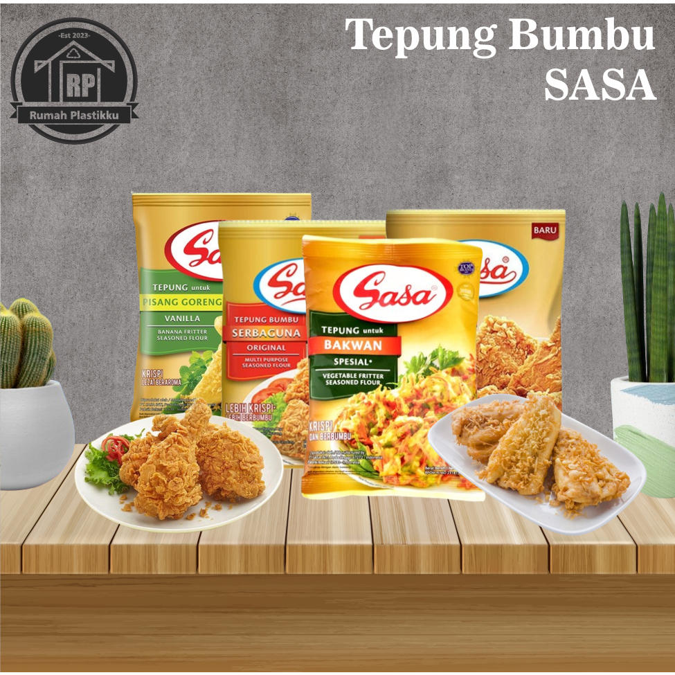 

Tepung Bumbu SASA / Tepung Serbaguna / Tepung Bakwan / Tepung Pisang Goreng / Tepung Kentucky / Kemasan 70gr