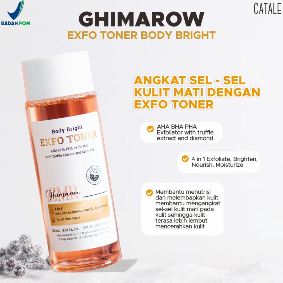 GHIMAROW Body Bright Exfo Toner  1mL AHA BHA PHA Exfoliator with Truffle Extract and Diamond Toner E