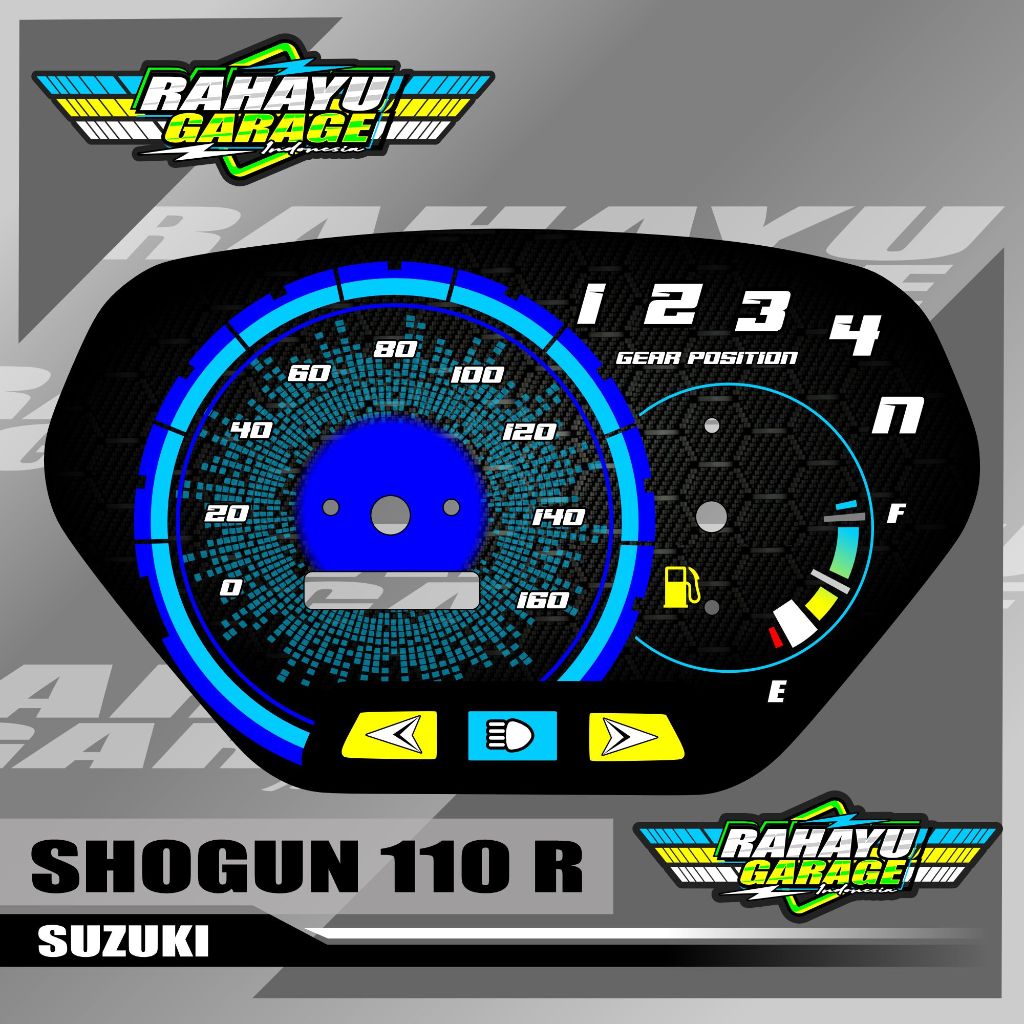papan speedometer custom suzuki shogun  110R panel spido meter shogun 110R