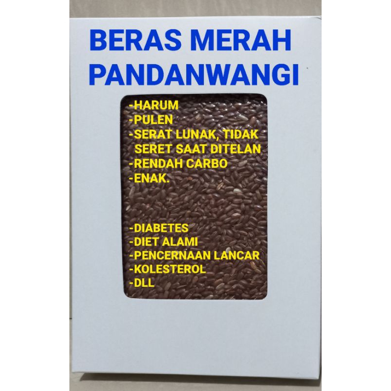 

BERAS MERAH PANDANWANGI untuk diet, diabetes, pencernaan lancar, kolesterol 1000 gram