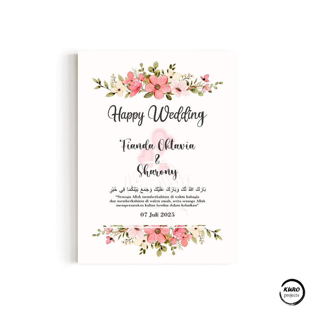 Kuro Projects - Kado Hadiah Pernikahan Hampers Wedding Gift Custom Nama Sahabat Couple Unik Kekinian