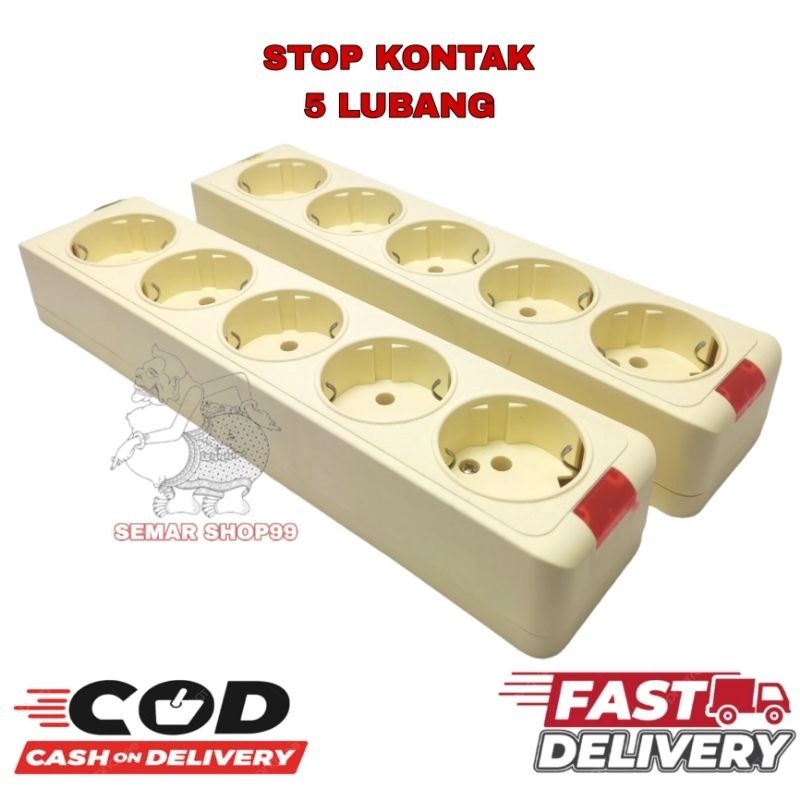 Stop Kontak 5 Lubang/Stopkontak 5Lubang CAHAYA Stop kontak 5 lubang CHY Stop Kontak Tempel 5 lubang 