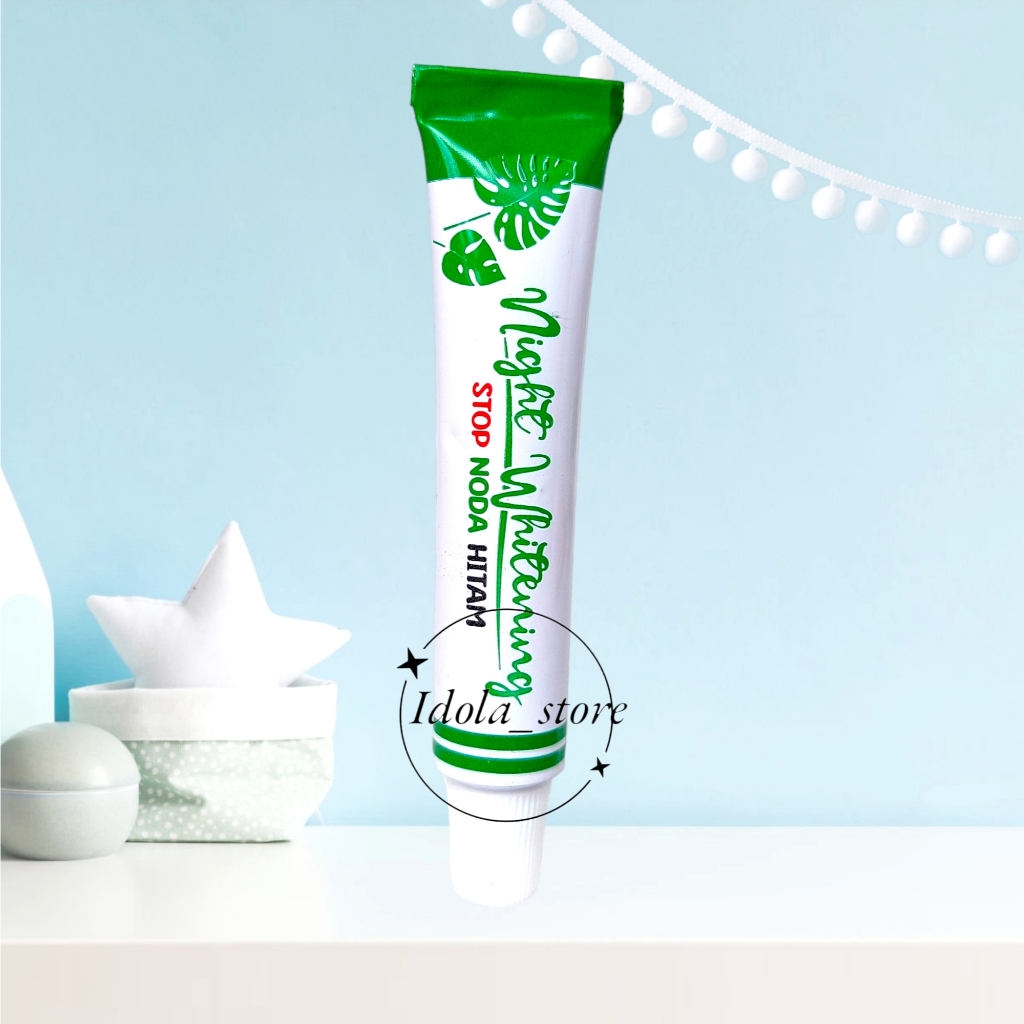 Liz Skincare Krim Pemutih Malam Original Salep Flek Hitam Membandel & Jerawat Night Whitening Cream