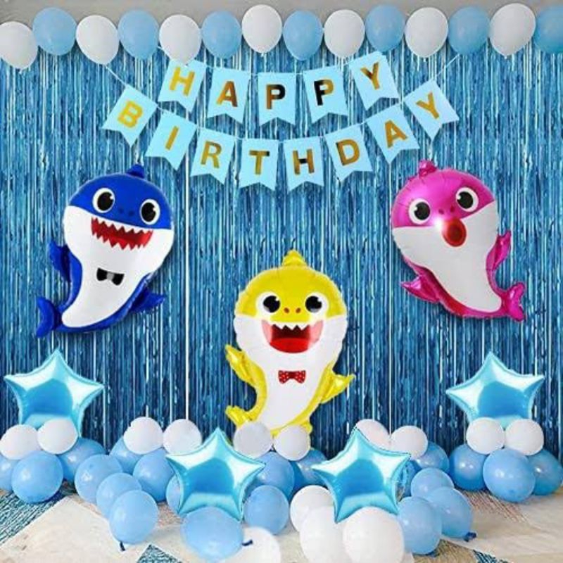 Dekorasi ultah baby shark dekorasi baby shark ultah anak laki laki dekorasi ulang tahun baby shark d