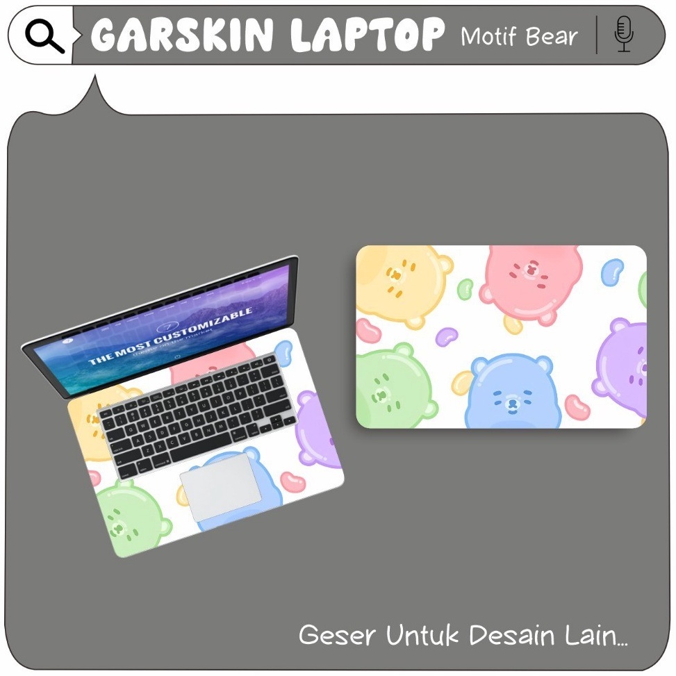 KODE R3U Sticker Laptop Motif Cute Cover Protector Notebook Skin Garskin Minimalis dan Lucu Pelindun