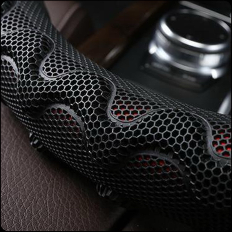 Sarung Stir Mobil Universal Kulit Silicone Anti Slip Cover Stir Mobil 3D IK4