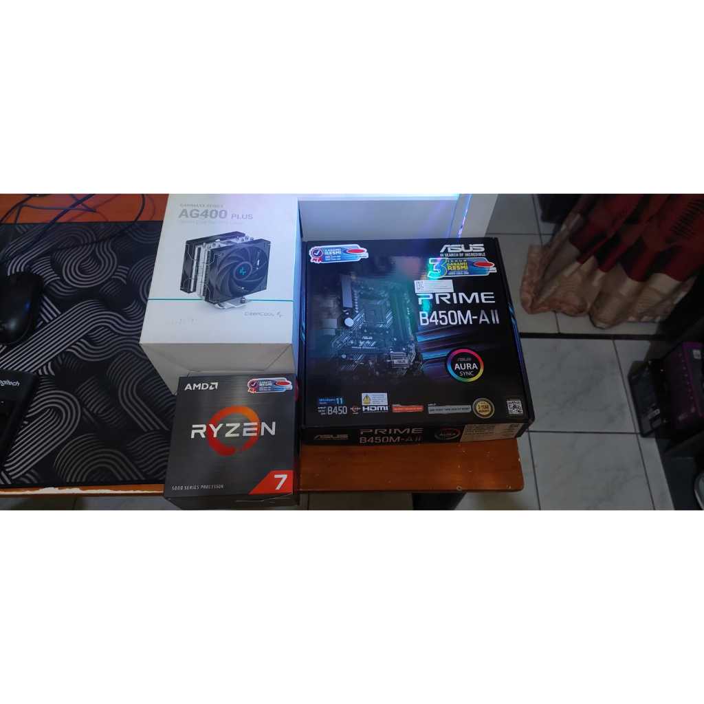 Ryzen 7 5700X + Asus Prime B450M A II + Cooler Deepcool AG400 Plus