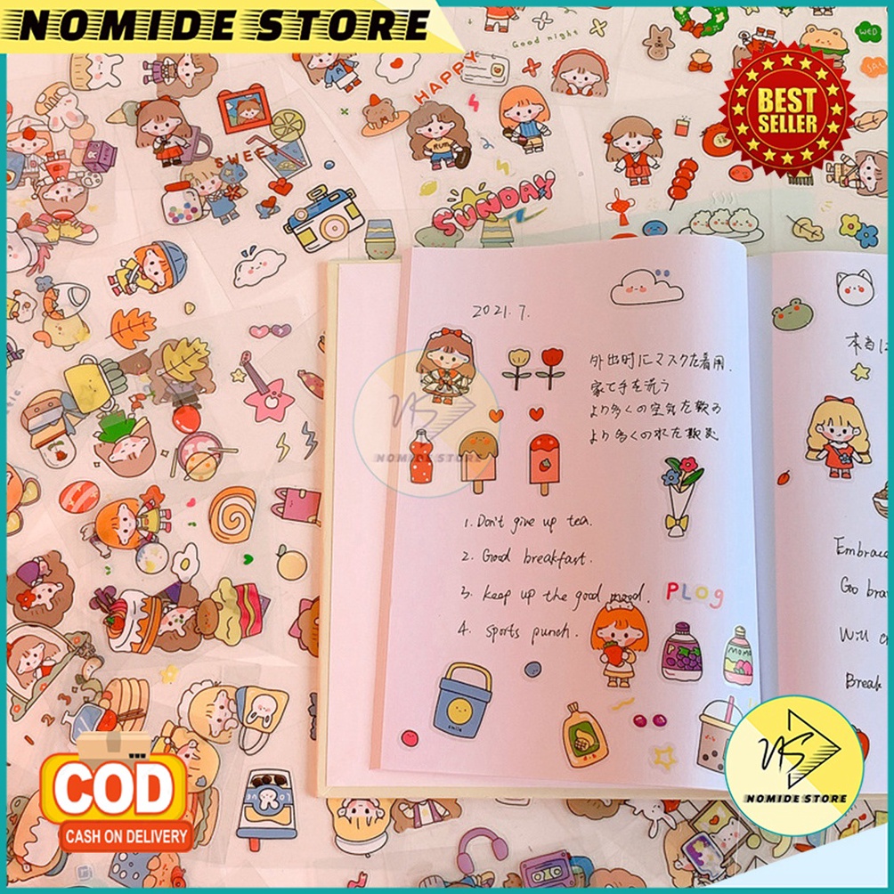 

DISCOUNT TODAY Sticker Aesthetic Kartun Lucu Dekorasi DIY Waterproof Hiasan Diary Scrapbook Hp Tumblr MX55