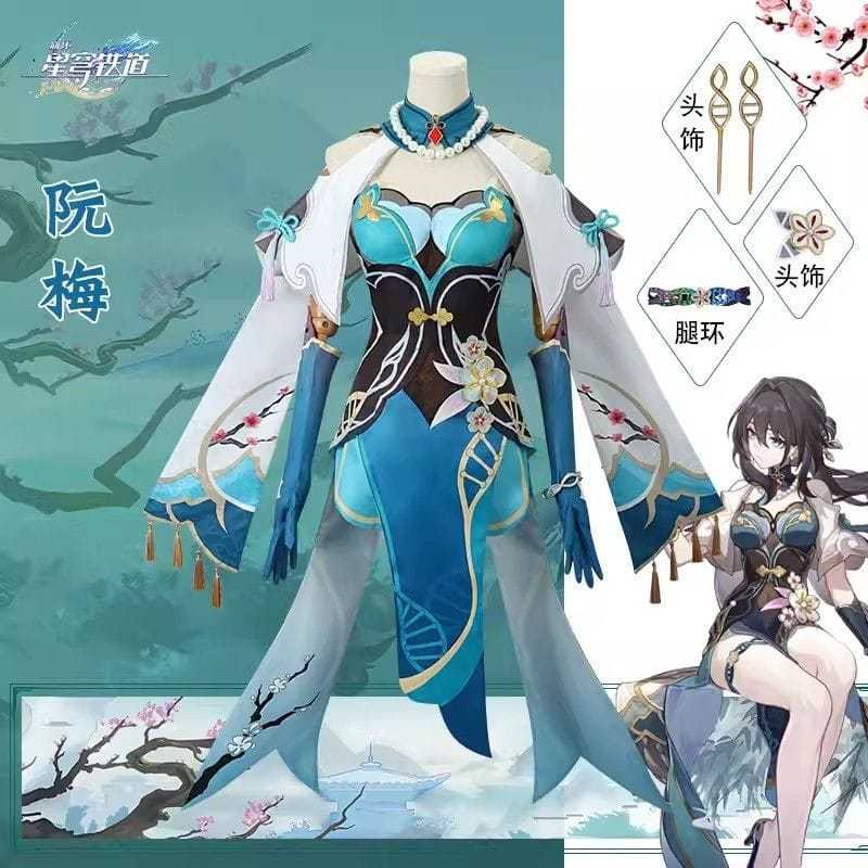 WAIFUKU - PO Ruanmei Ruan Mei Honkai Star Rail HSR Kostum Cosplay Costume Brand Manluren/Mengxiao