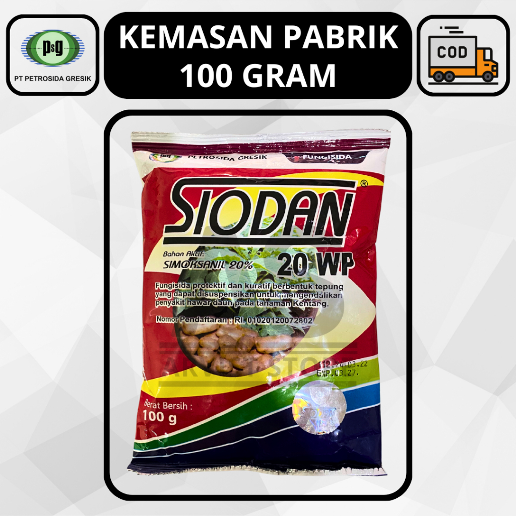 Fungisida SIODAN 20 WP 100 Gram Bahan Aktif Simoksanil 20%