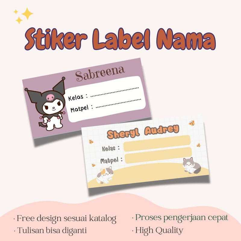 

Stiker Label Nama Buku • Stiker Pelajaran