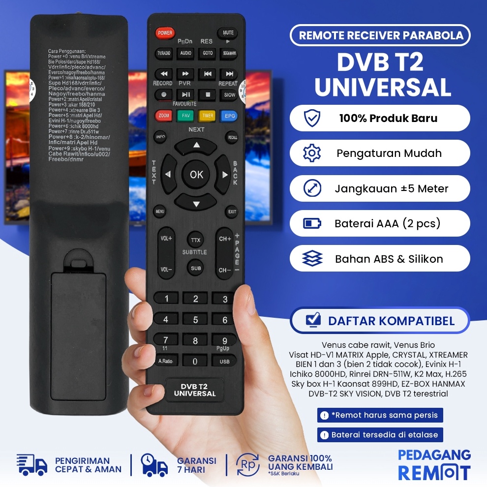 SPECIAL PROMO Remot Remote STB DVB T2 Receiver Parabola Kaonsat 899HD