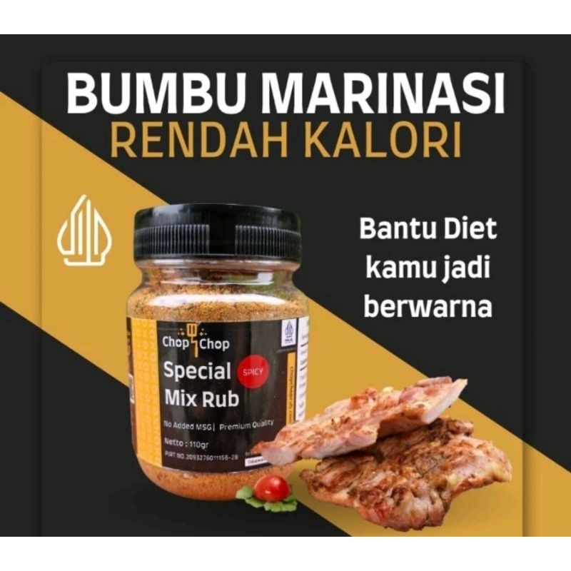 

Chop chop mix rub, bumbu marinasi serbaguna, rendah kalori