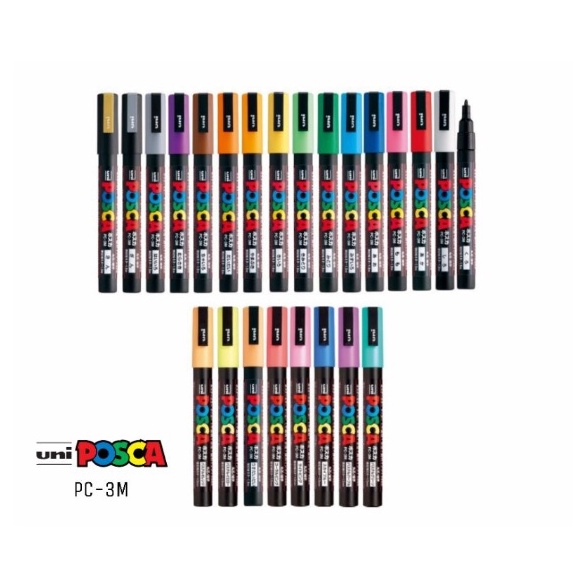 

PRODUK TREND UNI POSCA PC3M Paint Marker Fine Tip Point Spidol Warna warni