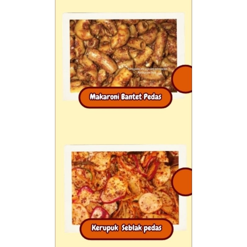 

Makaroni Bantet & Keripik Seblak Pedas