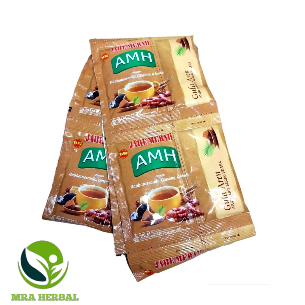 

Jahe Merah AMH Gula Aren Pisah | Jahe AMH Gula Aren Per Renceng 10 Sachet