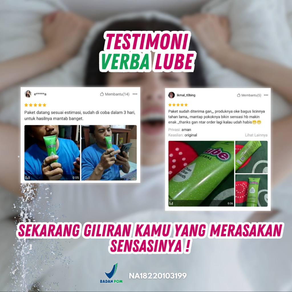 Verba Lube Play Feel Lubricants 50 ml - Pelumas Seks Pria & Wanita