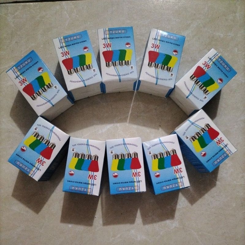 lampu led warna biru 3w kyzuku
