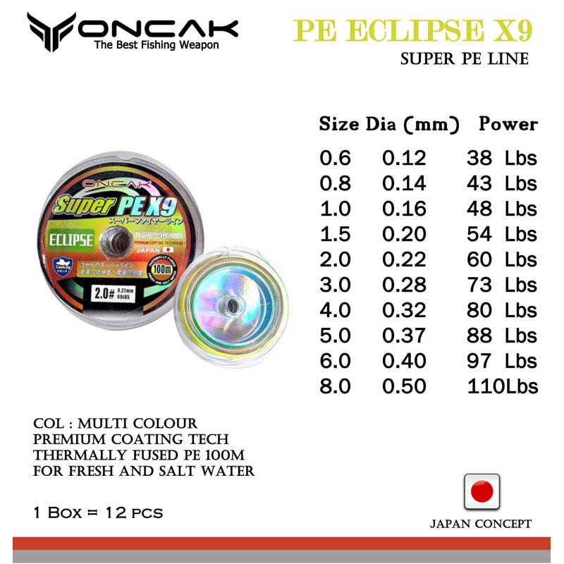 tali / senar pe oncak x9 100m murah bagus