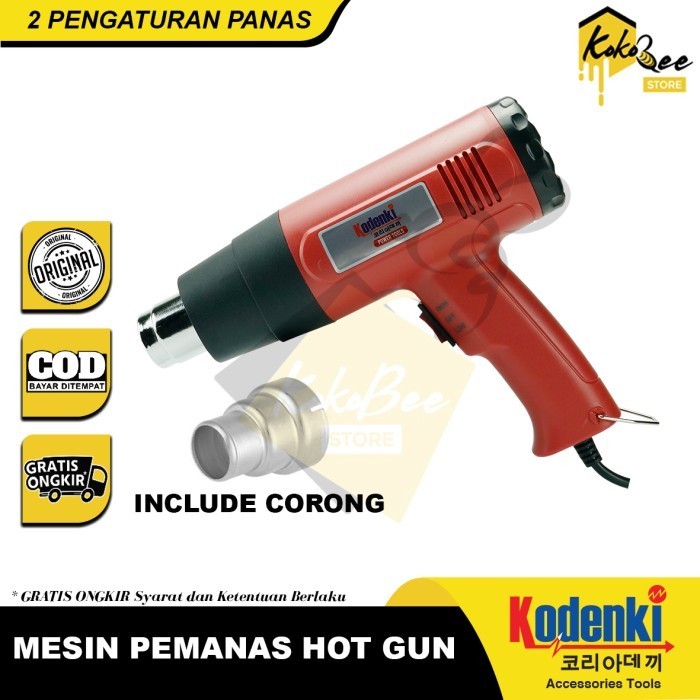 KODENKI Mesin Heatgun Hotgun Pemanas Air Hot gun Heat Gun 1500 Watt - Mesin Pemanas Sablon Pakaian B