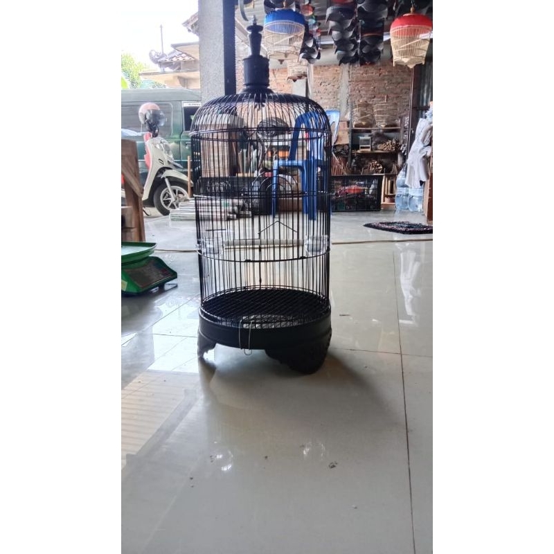 Kandang besi burcil  ful set diameter 27 cm merek dragon asli