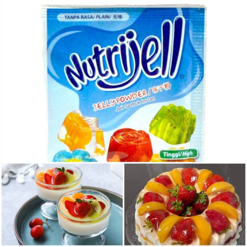 

Nutrijell Plain putih bening serbuk jelly instan