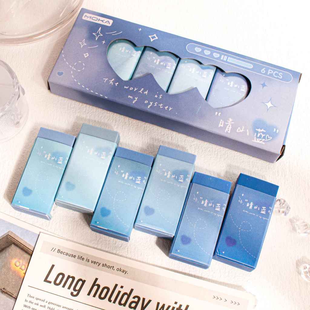 

BEST 1 SET ISI 6 PCS PENGHAPUS WARNA PASTEL GRADASI NUANSA LEMBUT MENYENANGKAN / PASTEL GRADIENT ERASER SET