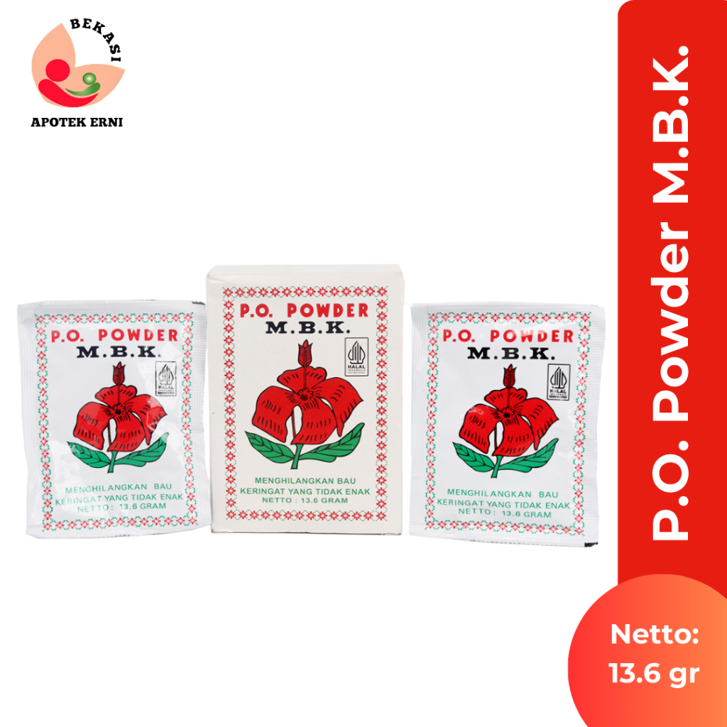 Bedak MBK 1 box isi 12 sachet  - obat ketiak - penghilang bau badan dan ketiak - deodoran