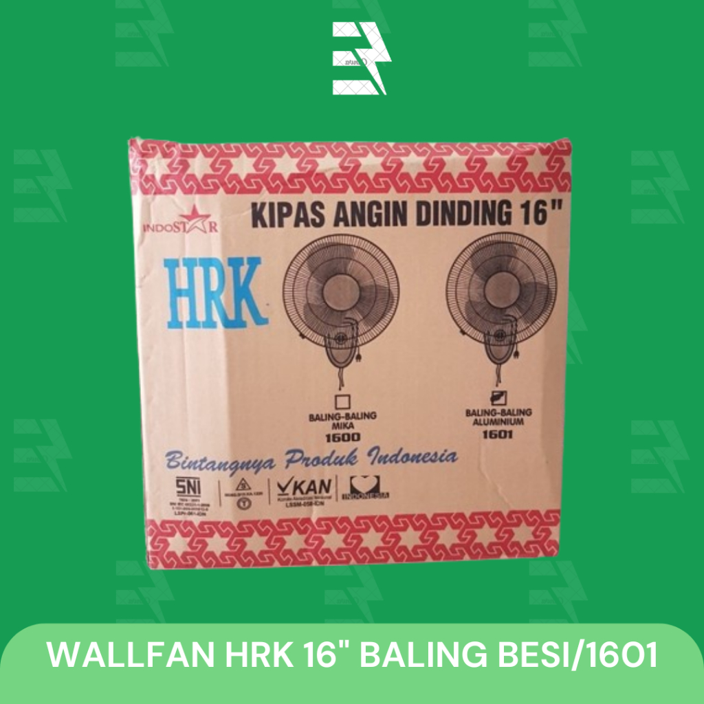 WALLFAN HRK 16" BALING BESI/1601 /Kipas Angin Dinding HRK Besi 16"