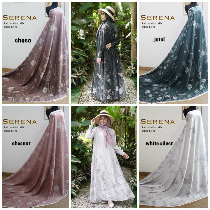 motif SERENA | kain arabian silk | kain meteran branded