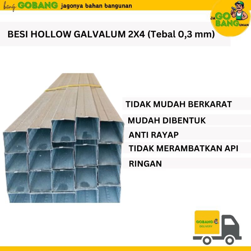 Hollow Galvanis 2x4 dan 4x4