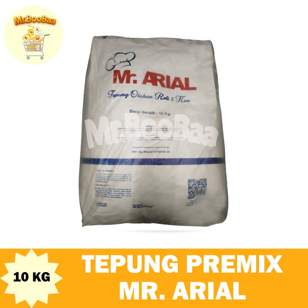 

MR. ARIAL Tepung Olahan Roti & Kue / Susu Bubuk / Tepung Premix / Milk Replacer 10kg