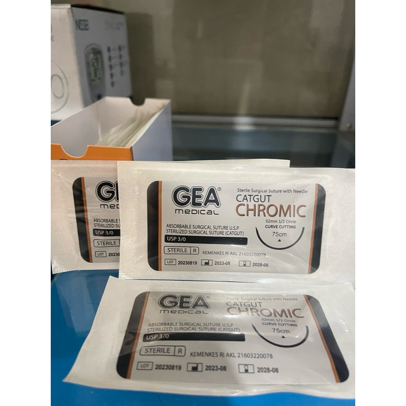 PER PCS CATGUT CHROMIC 3/0 PLUS NALD /BENANG CHROMIC 3/0 SATUAN