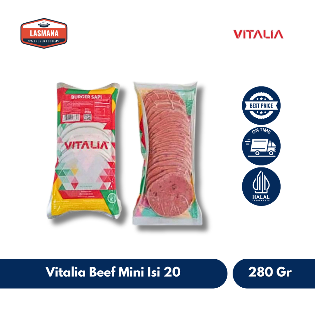 

Vitalia Burger Sapi Mini Isi 20 Pcs