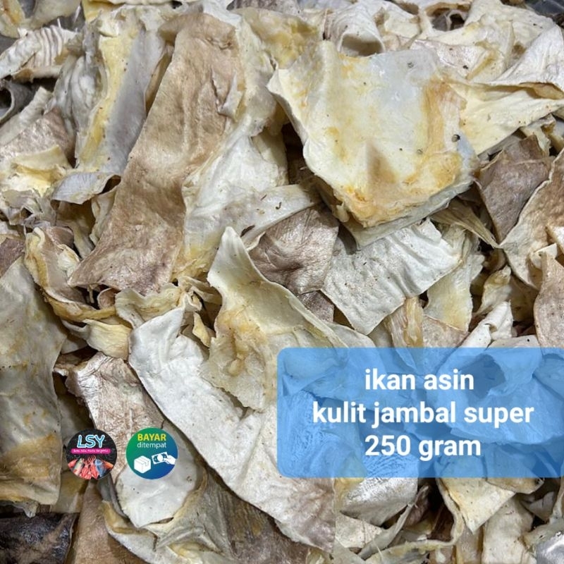 

ikan asin kulit jambal super 250gram