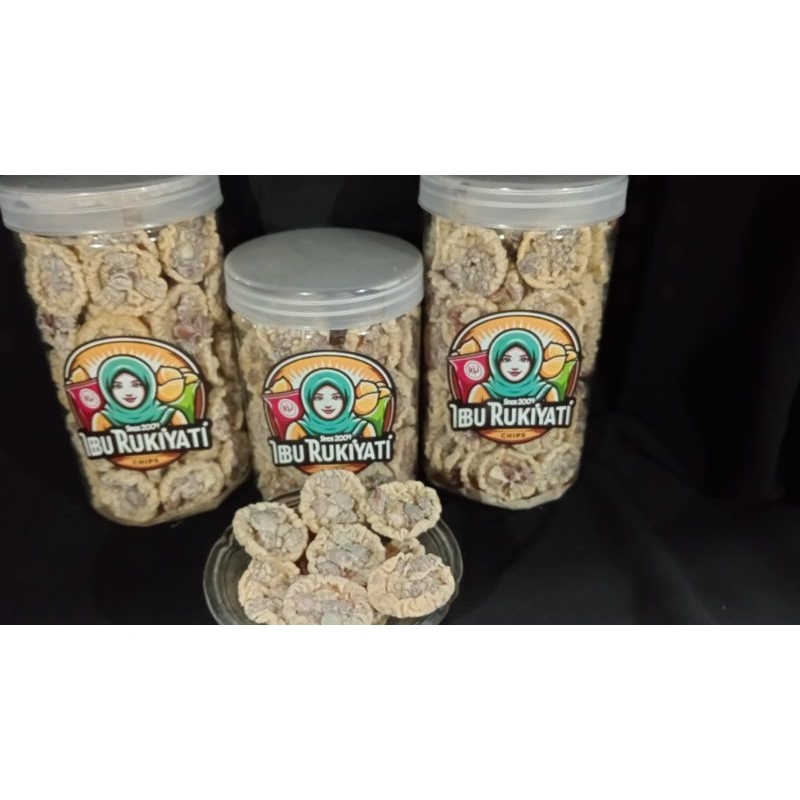 

Peyek mini putih koin/peyek kecil/peyek jadul /rempeyek kacang tanah/toples 1000ml