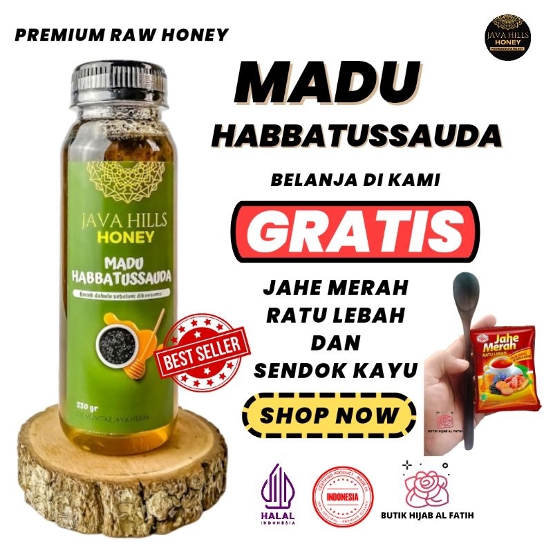 

Madu Murni Mix Herbal Habbatussauda JavaHills Honey Kolesterol Darah Tinggi dan Jantung 330gr