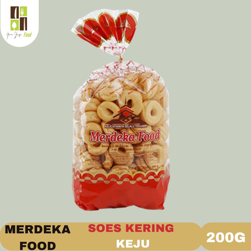 

Merdeka Food Soes Kering Keju / Kue Kering / Kue Sus Cheese / Cemilan / Kemasan 200g