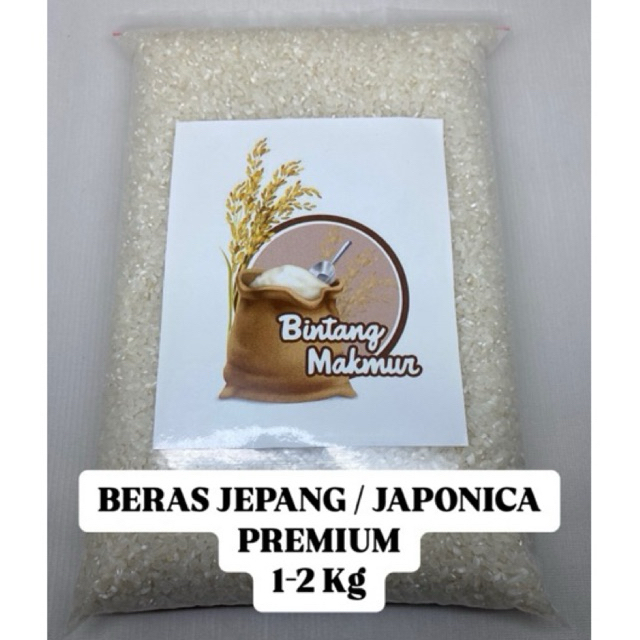 

BERAS JEPANG / JAPONICA PREMIUM (1-2KG), FREE PACK