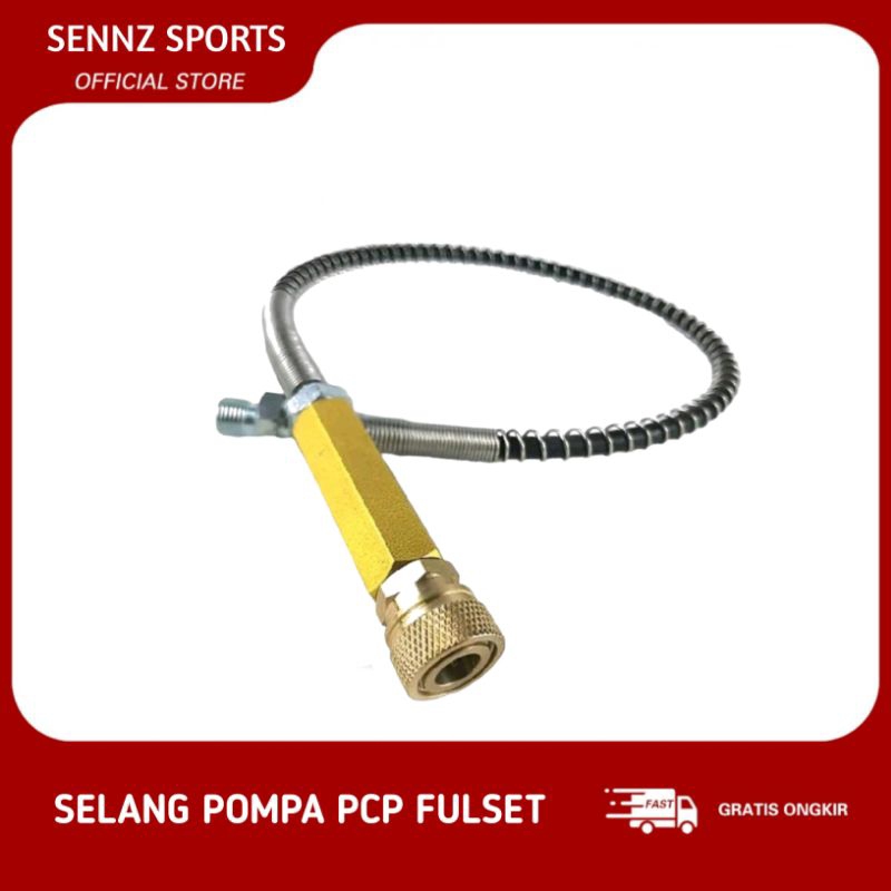 Selang pompa pcp fulset universal, Selang pompa pcp 6000psi, Selang pompa pcp, Sparepart pompa pcp