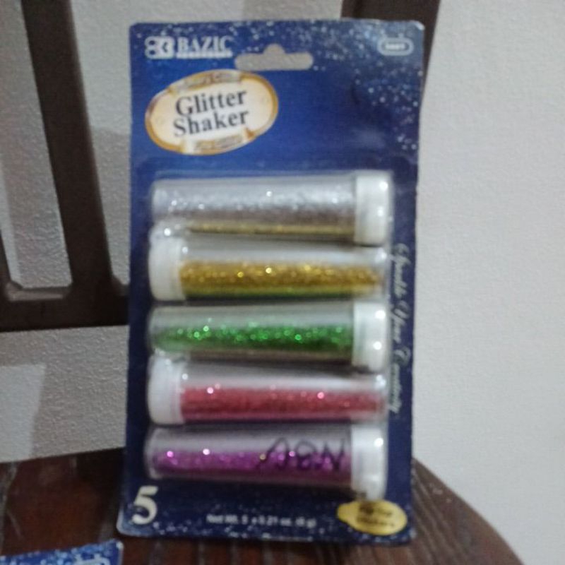 

Bazic Primary Color Glitter Shaker 5 Warna
