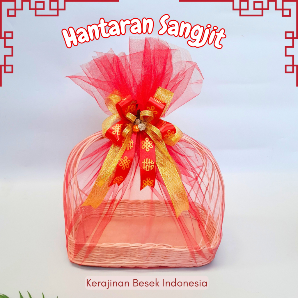 

HANTARAN SANGJIT FREE HIASAN PITA 3 UKURAN Parsel kelambu kain tile Hampers cina lamaran pernikahan keranjang