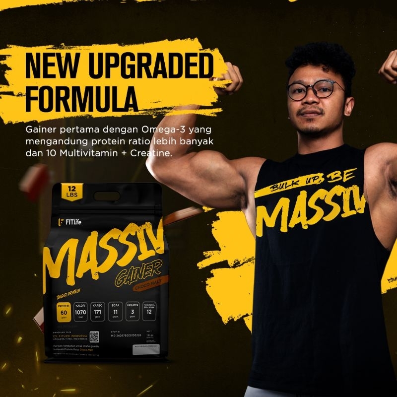 FITLIFE Massiv gainer 12 lb massiv gainer mass gainer fitlife mpro